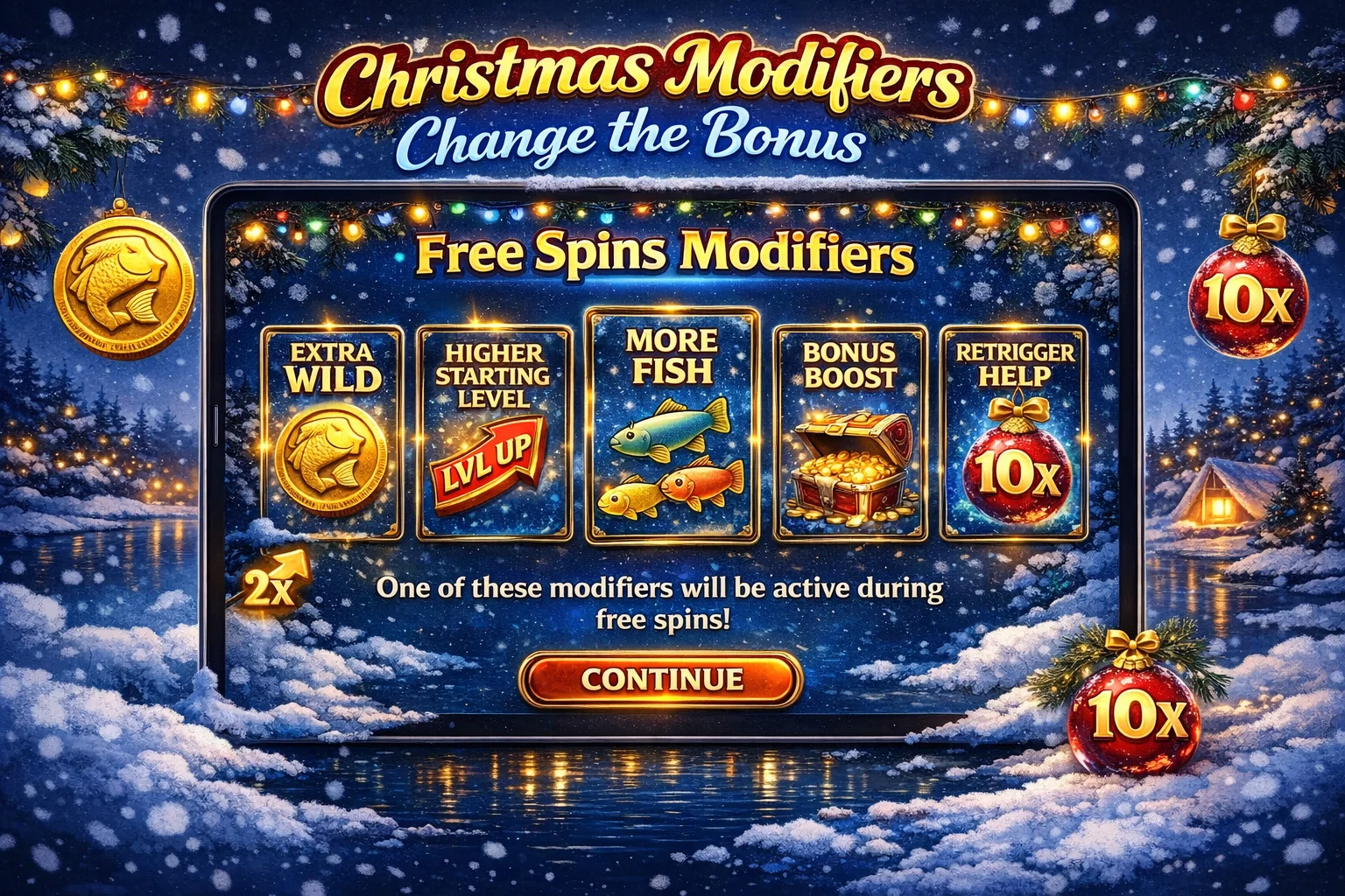 Big Bass Christmas Bash modifiers