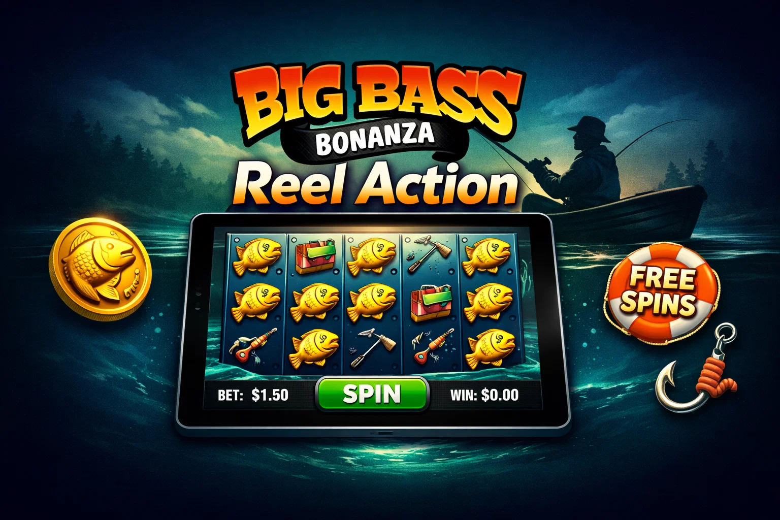Big Bass Reel Action