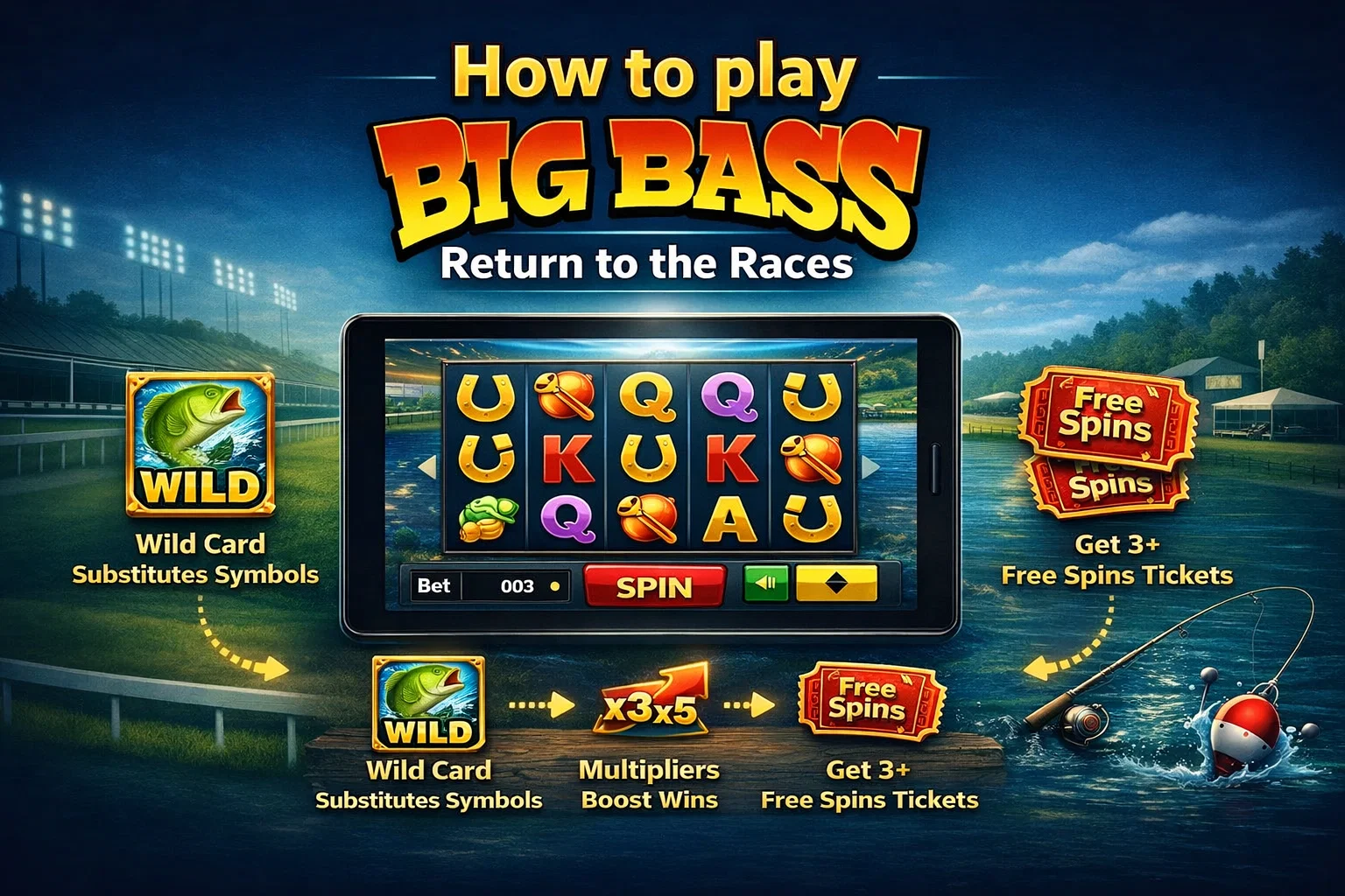 Big Bass Return to the Races gameplay